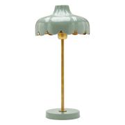 PR Home Wells bordlampe af metal, grøn/guld