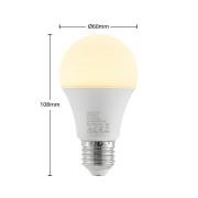 LED-pære E27 A60 9,5 W 3.000 K opal, sæt med 3 stk