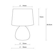 Marmo bordlampe med keramisk fod, hvid