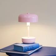 Dyberg Larsen LED genopladelig bordlampe Haipot, pink, dæmpbar