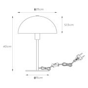 Siemon bordlampe i stål, Ø 25 cm, grøn