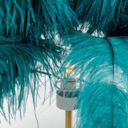 KARE Feather Palm Bordlampe med fjer, grøn
