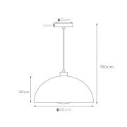 Siemon hængelampe af stål, Ø 40 cm, sort