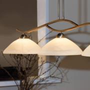 Capri hængelampe, 3 lyskilder, creme/bronze