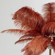 KARE Feather Palm gulvlampe med fjer, rustrød