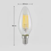 LED-filamentpære E14 4 W 827 3-trins-dæmper, 2 stk