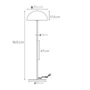 Siemon gulvlampe af stål, Ø 35 cm, grøn