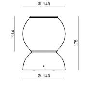 Stilnovo Gravitino LED-loftlampe, kan drejes, sort