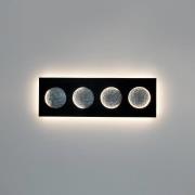Fasi Della Luna LED-væglampe, sort/sølv