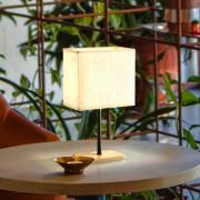 Kate bordlampe, creme/natur eg, højde 30 cm, tekstil