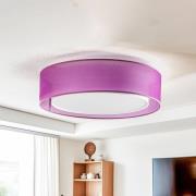 Euluna Tibu loftlampe, tekstil, Ø50 cm, violet