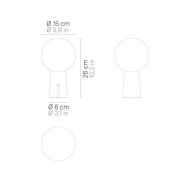 Zafferano Olimpia batteridrevet bordlampe IP54 hvid