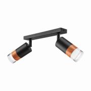 Envostar Fida loftspot, 2 lyskilder, sort