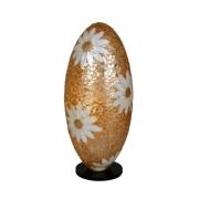 Bordlampe Lion Capiz-skaller blomstermotiv æggeform