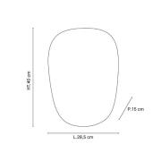 MARKET SET Væglampe Skærm 70'erne, 40 cm høj, birk, tekstil