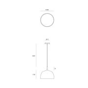 Kruspendel, cremehvid med kromdetaljer Ø28cm