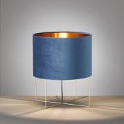 Aura bordlampe fløjlsskærm, højde 43 cm, blå