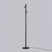 Helestra Coni LED-gulvlampe 2 spots 160cm sort