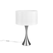Sabia bordlampe, Ø 40 cm, hvid/nikkel