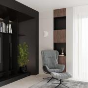 Euluna Isotta væglampe, halvrund, hvid