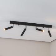 Euluna Nicanor loftspot sort/krom 4-lys