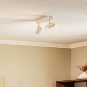 Loftspot Lund i hvid, 2 lyskilder