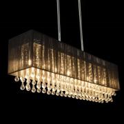 Bagana LED-hængelampe af metal, glas og silke