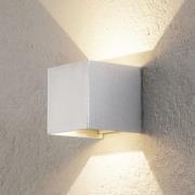 Cube udendørs LED-væglampe up/down 10 cm aluminium