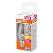 OSRAM LED kertepære E14 2,8W 827 dæmpbar klar