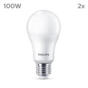 Philips LED-pære E27 13 W 1.521lm 2.700 K mat 2