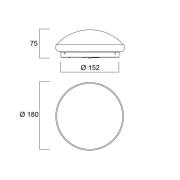 Sylvania Start Surface LED-loftslampe, Ø 18 cm