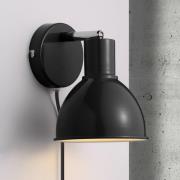Tiltalende udformet væglampe Pop Wall, sort