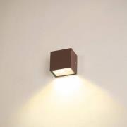 SLV Sitra Single LED udendørs væglampe ned, rust