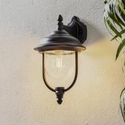 Enkel udendørs væglampe "Parma" - hængende, i sort