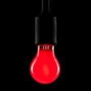 LED-pære, rød, E27, 2 W, dæmpbar