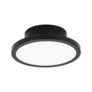 LIGHTME LED-loftslampe Aqua Ø 14,7 cm sort