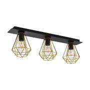 Loftlampe Tarbes, 3 lyskilder, aflang