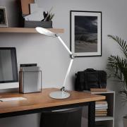LED-skrivebordslampe Kontor, sølv, CCT