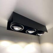 MEGATRON Cardano LED-loftspot, 3 lyskilde, sort