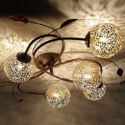 Blomsteragtig dekoration - loftslampe Greta, 6 lys