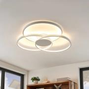 Lindby LED-loftlampe Riley, hvid, metal, 80 cm, dæmpbar