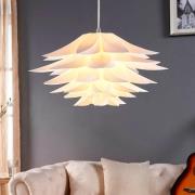 Lindby hængelampe Rimon, hvid, plast, Ø 50 cm, E27