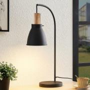 Lindby bordlampe Trebale, E14, jern, træ, sort