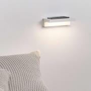 LED-væglampe Well, USB, wireless charger, hvid