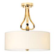 Falmouth LED-loftlampe, hvid, guld