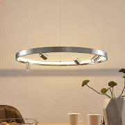 Lucande Paliva LED-hængelampe, 64 cm, nikkel