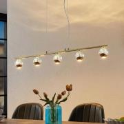 Lucande Kilio LED-hængelampe, 5 lyskilder, guld