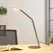 Lucande LED-skrivebordslampe Mion, 41 cm, rund, dæmpbar