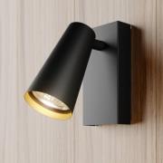 Lucande spotlight Angelina, sort/guld, metal, 1 lyskilde.