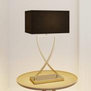 Lucande bordlampe Evaine, messing/sort, 66 cm, E27